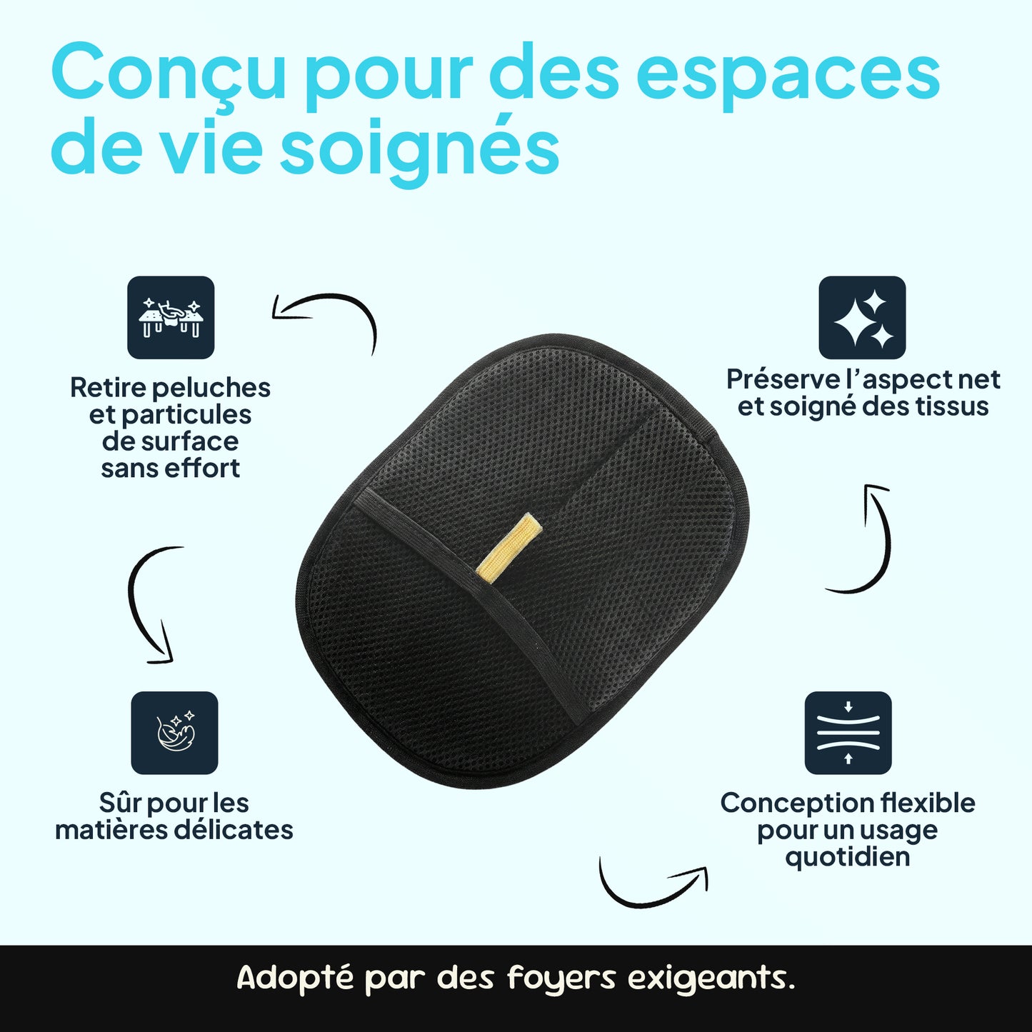 Zienly™ Gant Anti-Poils & Nettoyage Textile Réutilisable